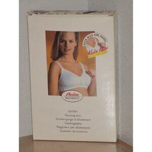 Anita Maternity Women's Soft Cup Nursing Bra #5067 Size 42 D White Kwik Flip New